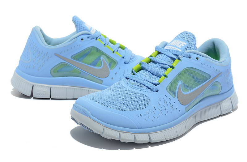 Nike Free run Womens Shoes 5.0  breathable Blue Gray (3)